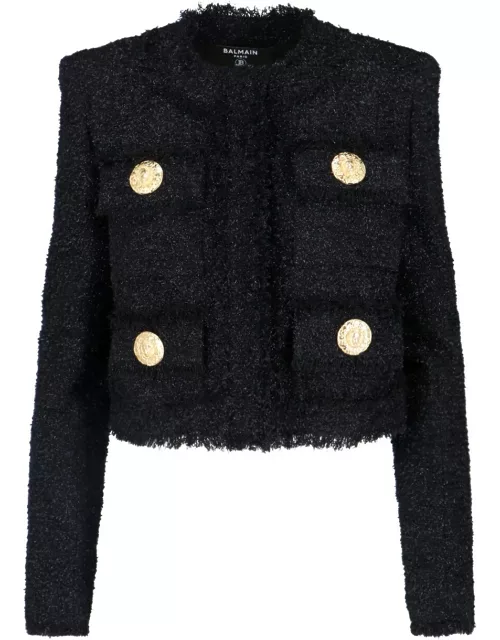 Balmain Crop Tweed Jacket