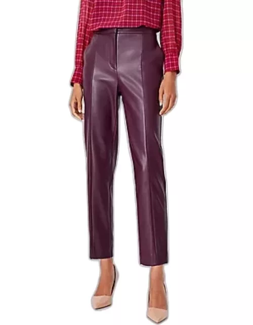 Ann Taylor The High Rise Eva Ankle Pant in Faux Leather