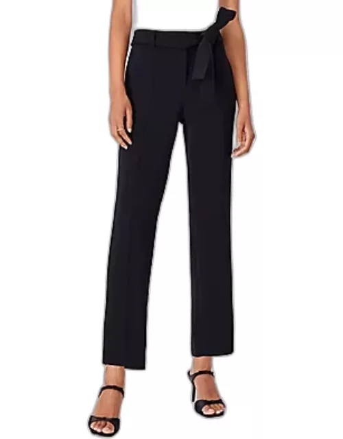 Ann Taylor The Tie Waist Ankle Pant in Crepe