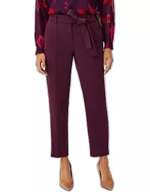 Ann Taylor The Tie Waist Ankle Pant in Crepe