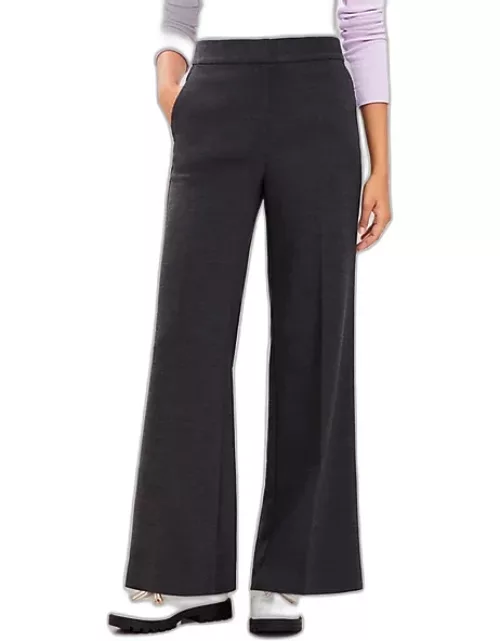 Loft Tall Wide Leg Trousers in Heathered Doubleface