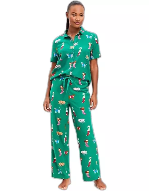 Loft Holiday Kitten Pajama Set