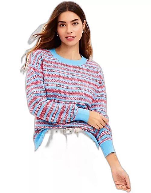 Loft Fair Isle Stripe Everyday Sweater