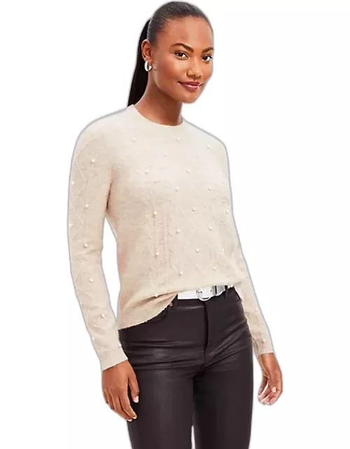Loft Pearlized Cable Sweater