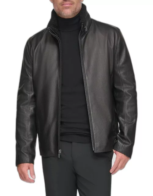 Men's Brentford Pebbled Leather Jacket
