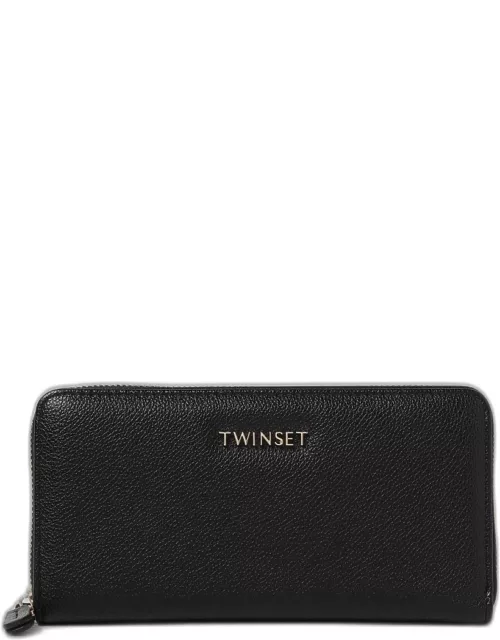 Twinset wallet in grained synthetic leather