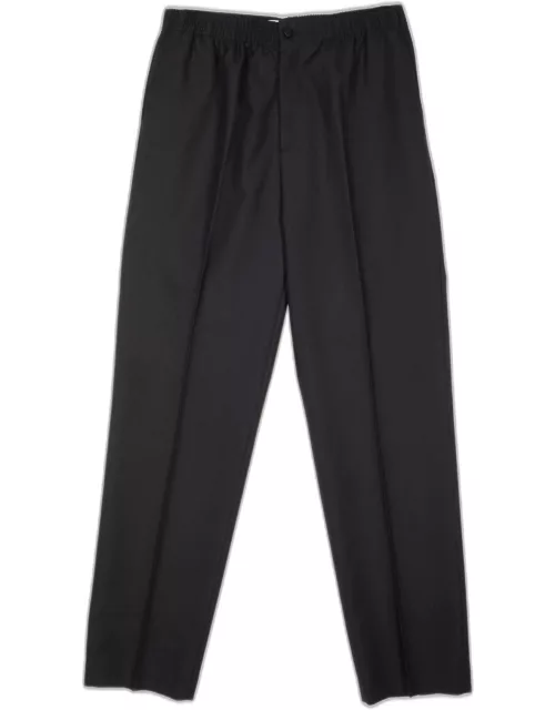 Cellar Door Ciak Black wool tailored pant with elastic waistband - Ciak