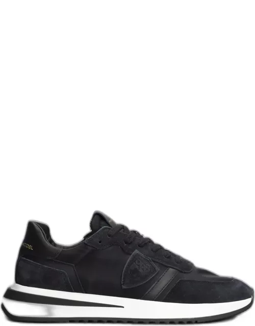 Philippe Model Tropez 2.1 Sneakers In Black Suede And Fabric