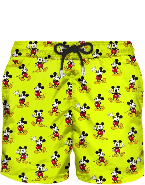 MC2 Saint Barth Man Light Fabric Swim Shorts With Mickey Mouse Print ©disney Special Edition