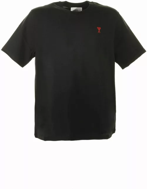 Ami Alexandre Mattiussi Black T-shirt With Logo