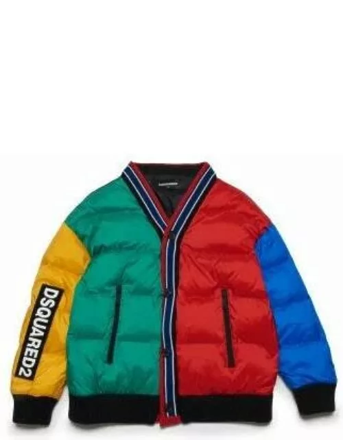 Dsquared2 Down Jacket With Color-block Design