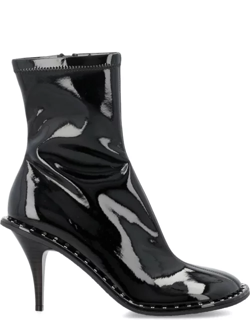 Stella McCartney Ryder Lacquered Stiletto Ankle Boot