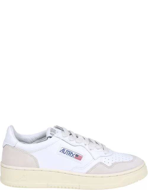 Autry White Leather And Suede Sneaker