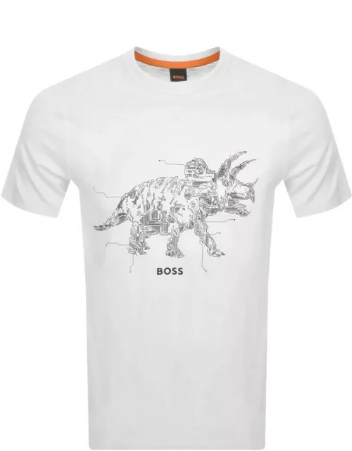 BOSS Te Rassic Logo T Shirt White