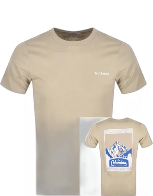 Columbia Seasonal Logo T Shirt Beige