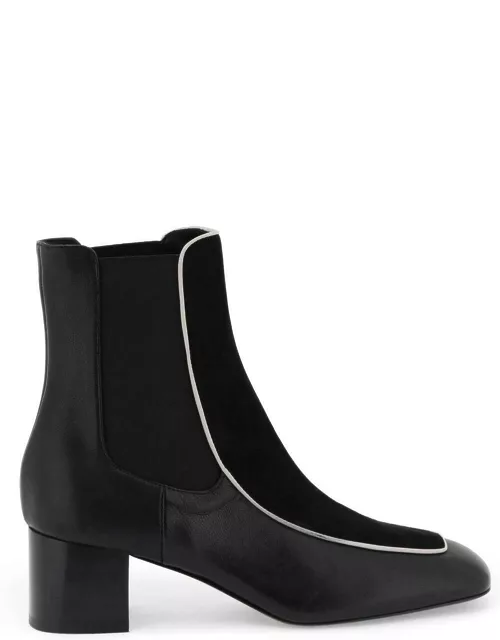 TOTEME Smooth and suede leather ankle boot