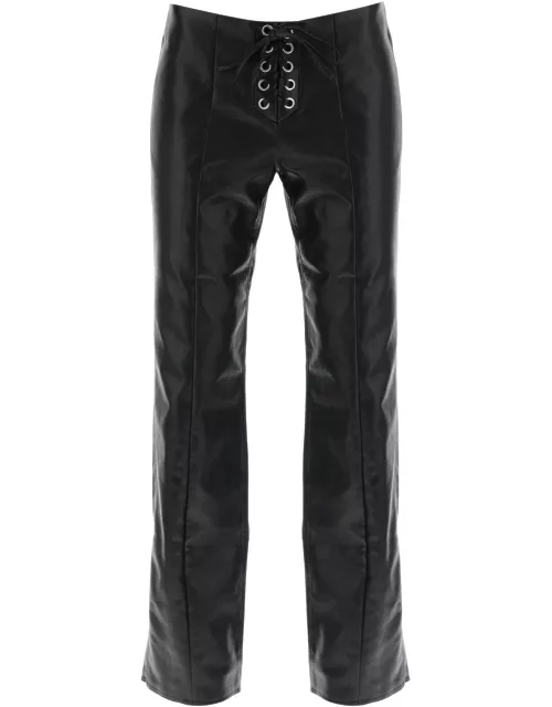 ROTATE Straight-cut pants in faux leather