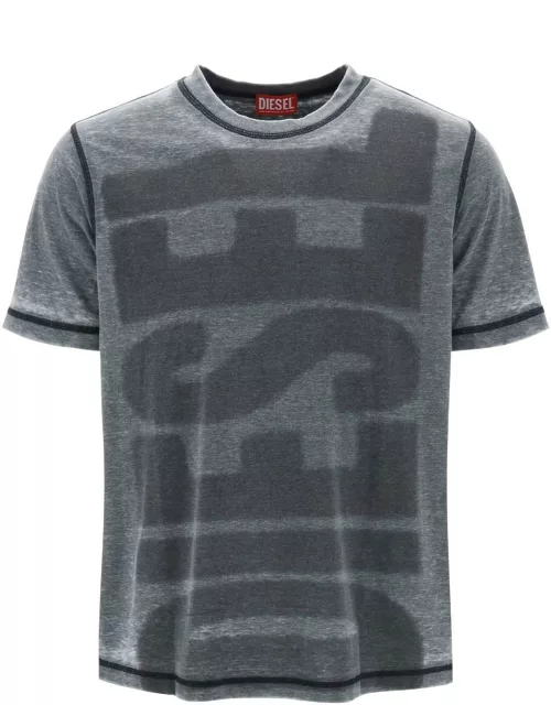 DIESEL T-shirt with burn-out logo