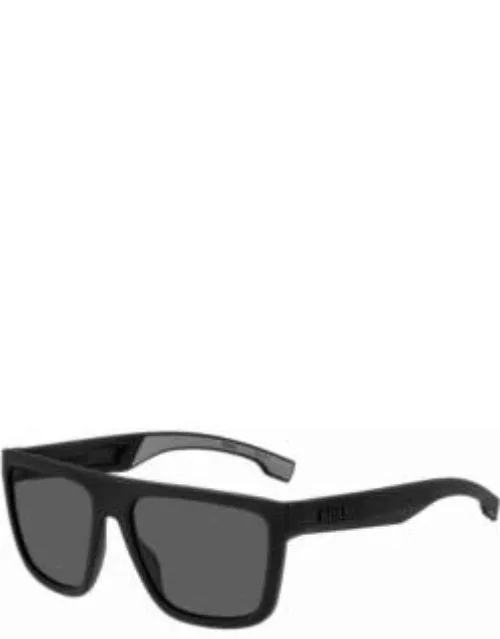Black sunglasses with branded temples Men's Eyewear