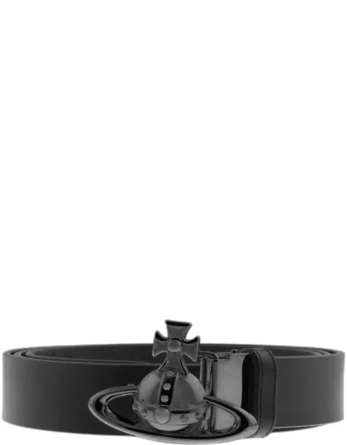 Vivienne Westwood Leather Orb Belt Black