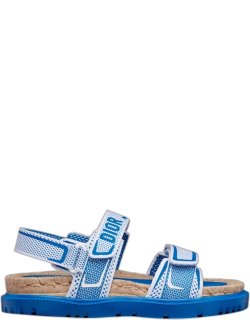 DIOR White and Bright Blue Technical Mesh and Rubber DIORACT SANDAL KCQ691TKJ60