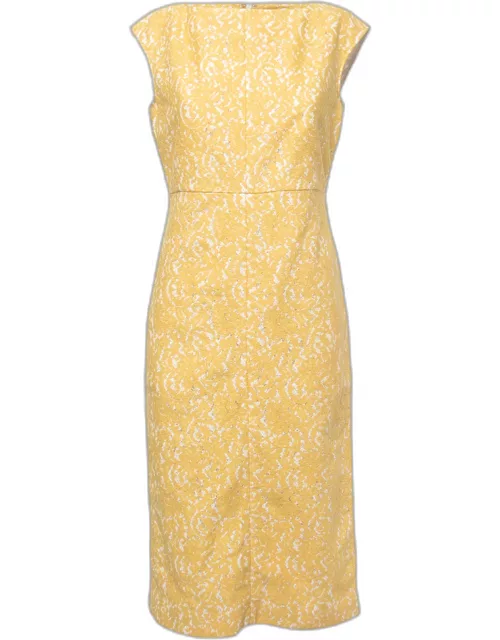 N21 Yellow Lace Sleeveless Midi Dress