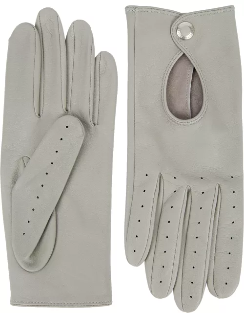 Dents Thruxton Grey Leather Gloves - Light Grey