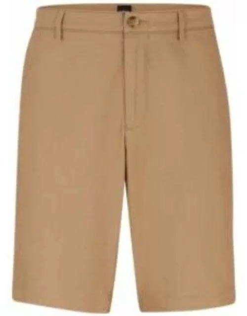 Slim-fit shorts- Beige Men's Short