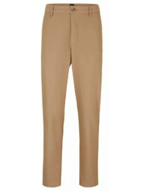 Slim-fit trousers- Beige Men's Casual Pant