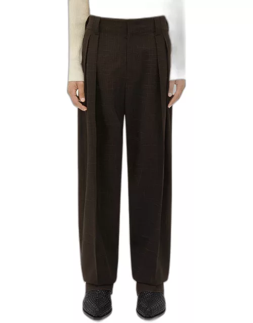 Men's Textured Double-Pleated Trouser