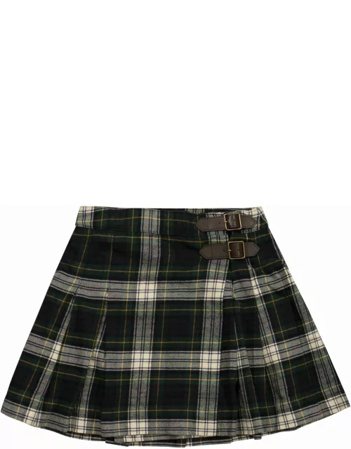Polo Ralph Lauren Cotton Twill Plaid Skirt