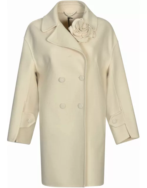 Ermanno Scervino Floral Embroidered Double-breast Coat