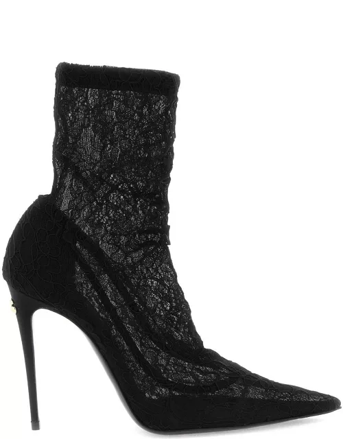 Dolce & Gabbana Cordonetto Lace Ankle Boot