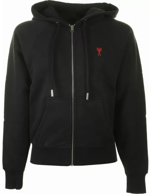 Ami Alexandre Mattiussi Hoodie With Zip And Logo