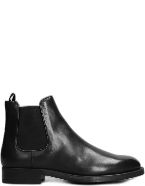 Giorgio Armani Ankle Boots In Black Leather