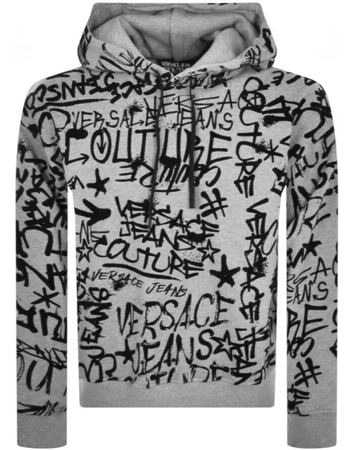 Versace Jeans Couture Graffiti Hoodie Grey