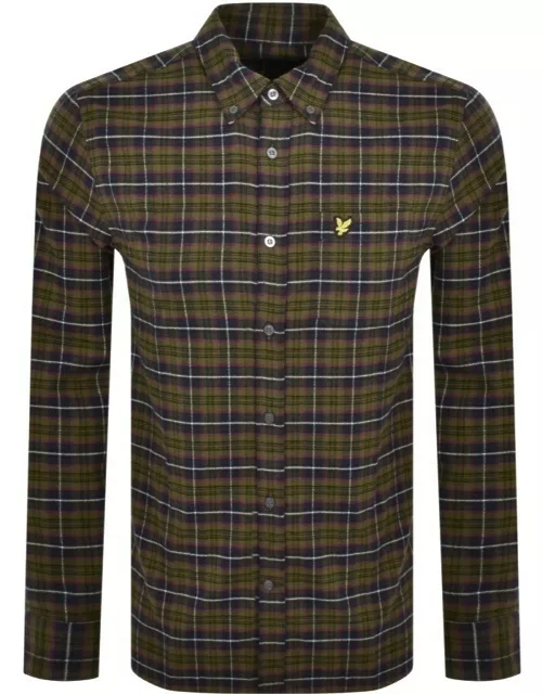 Lyle And Scott Check Flannel Shirt Green