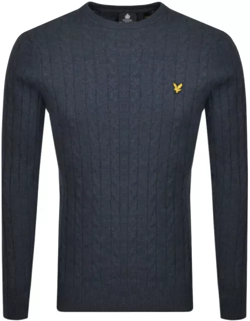 Lyle And Scott Cable Knit Jumper Navy