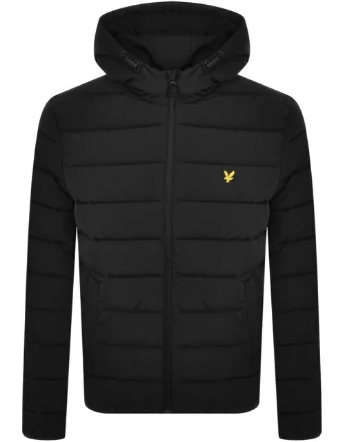 Lyle And Scott Hooded Puffer Jacket Black