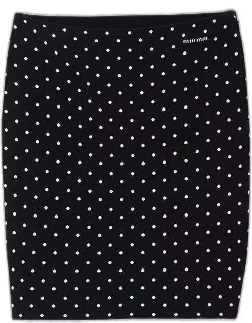 Polka Dot Mini Chiffon Skirt
