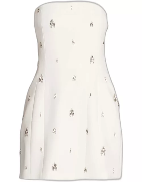Elsie Strapless Jewel-Embellished Mini Dres