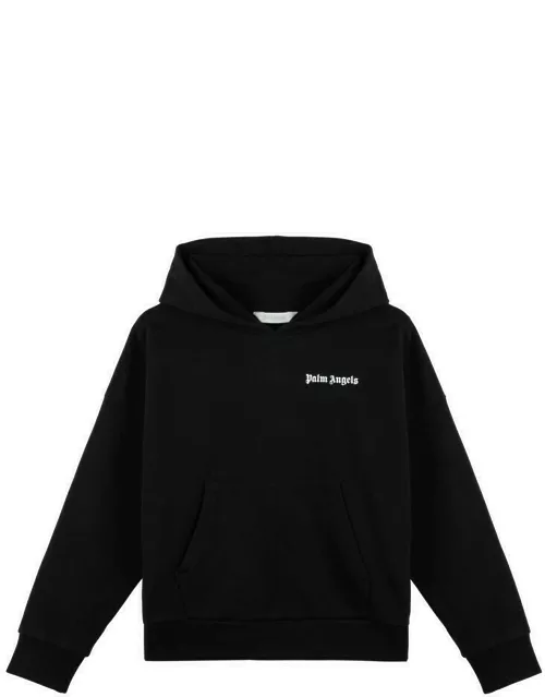 Black hoodie with logo
