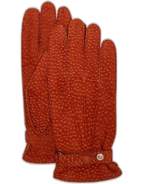 Men's Winston Cashmere-Lined Carpincho Leather Glove