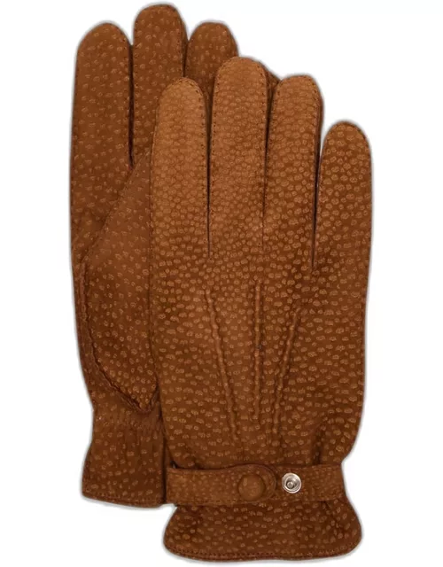 Men's Winston Cashmere-Lined Carpincho Leather Glove