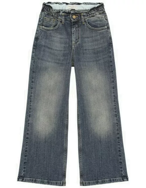 Medium blue jeans with elasticated waist