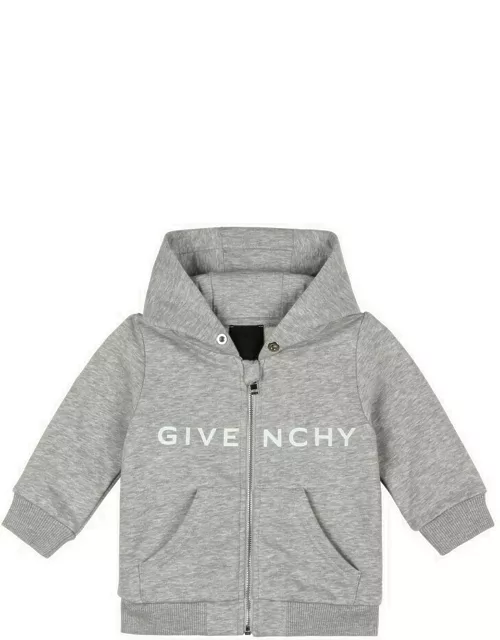 Grey hoodie with logo