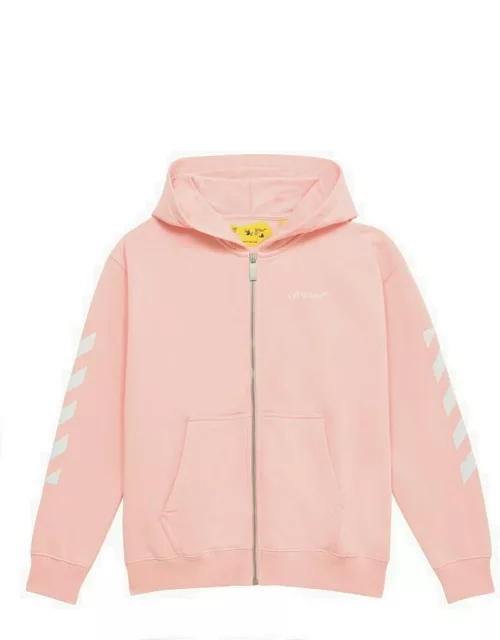 Arrows zipped pink hoodie