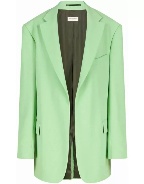 Green crepe blazer