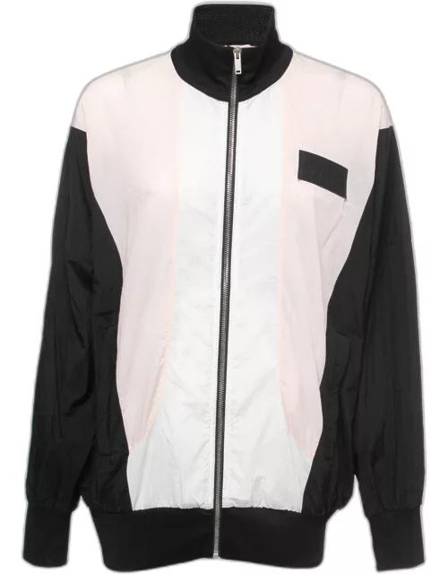 Palm Angels Black/Pink Colorblock Nylon Track Jacket