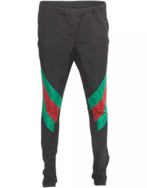 Gucci Black Synthetic Web Intarsia Track Pants